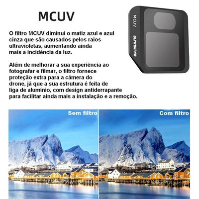 Filtro de Lente MCUV para Drone DJI Mavic 3