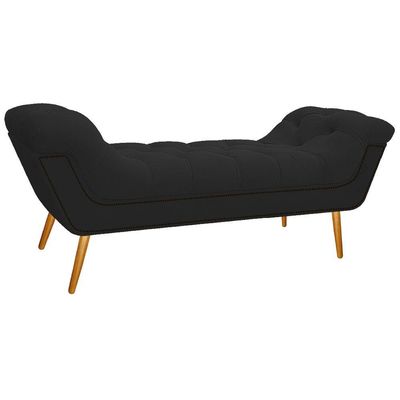 Calçadeira Estofada Veneza 160cm Corano Preto