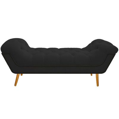 Calçadeira Estofada Veneza 160cm Corano Preto