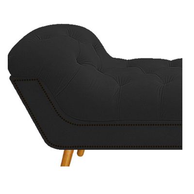 Calçadeira Estofada Veneza 160cm Corano Preto