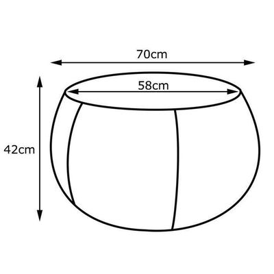 Puff Cleo 70cm Cipatex Marrom