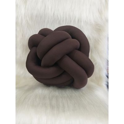 Almofada Decorativa Nó Escandinavo para Sofá e Sala Tabaco