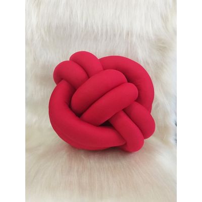 Almofada Decorativa Nó Escandinavo para Sofá e Sala Vermelha