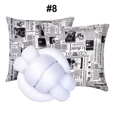 Kit 2 Almofadas Decorativas cheias mais Almofada Nó Branco