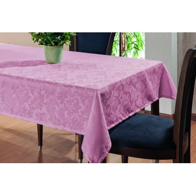 Toalha De Mesa Sala Jantar 2,20x1,35 em Tecido Jacquard Rosê