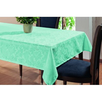 Toalha De Mesa Sala Jantar 2,70x1,35 em Tecido Jacquard Azul