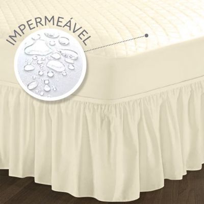 Capa Impermeável para Colchão Matelada Casal King Palha + Saia box