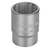 Soquete Estriado Em Aço Cromo Vanádio 25 Mm - Encaixe 1/2" Tramontina Pro Tramontina