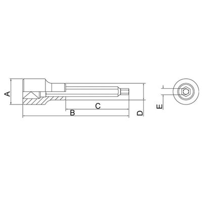 Soquete Longo Em Aço Cromo Vanádio Ponta Hexagonal 6 Mm - Encaixe 1/2" Tramontina Pro Tramontina