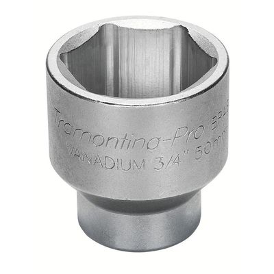 Soquete Sextavado Em Aço Cromo Vanádio 19 Mm - Encaixe 3/4" Tramontina