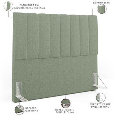 Cabeceira Cama Box Casal 140 Cm Dália W01 Bouclê Oliva