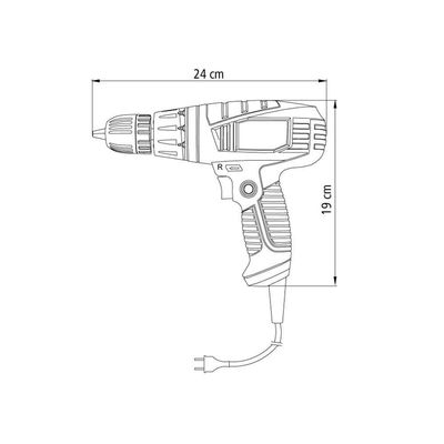 Parafusadeira/furadeira 280 W 3/8" 220 V Para Uso Profissional Com Velocidade Variável E