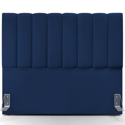 Cabeceira Cama Box Casal 140 Cm Suede Azul Marinho
