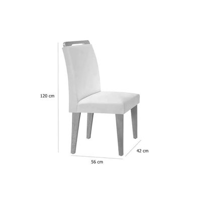 Kit Mesa Tampo Reto 120cm + 4 Cadeiras Imbuia Veludo Creme