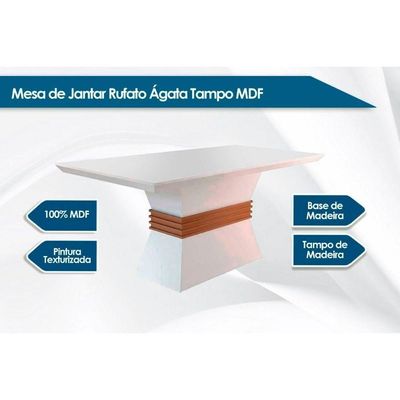 Kit Mesa Tampo Reto 120cm + 4 Cadeiras Imbuia Veludo Creme