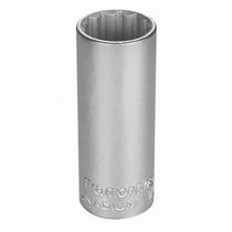 Soquete Estriado Longo Em Aço Cromo Vanádio 30 Mm - Encaixe 1/2" Tramontina Pro Tramontina