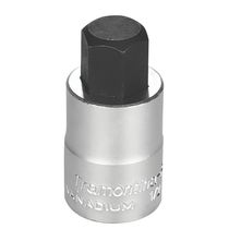 "Soquete Em Aço Cromo Vanádio Ponta Hexagonal 17 Mm - Encaixe 1/2"" Tramontina Pro Tramontina"