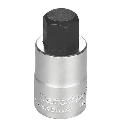 "Soquete Em Aço Cromo Vanádio Ponta Hexagonal 17 Mm - Encaixe 1/2"" Tramontina Pro Tramontina"