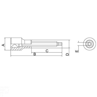 Soquete Em Aço Cromo Vanádio Ponta Hexagonal Longa 10 Mm - Encaixe 1/2" Tramontina Pro Tramontina