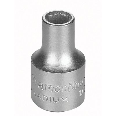 Soquete Sextavado Em Aço Cromo Vanádio 3/8" - Encaixe 1/2" Tramontina Pro Tramontina