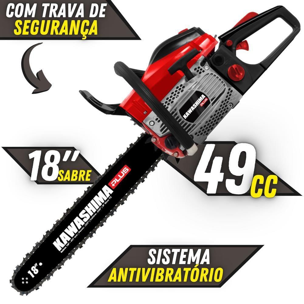 "Motosserra Kawashima Kcs500-P À Combustão 49Cc Com Sabre 18"""