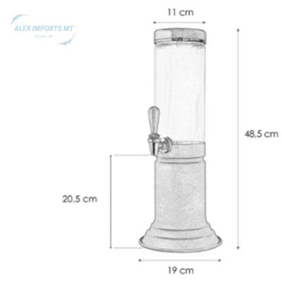 Torre Chopp 1,5 Litros Com Refil Shop Torneira De Shopperia