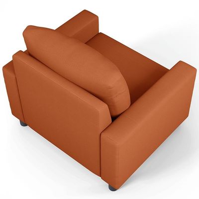 Kit 02 Poltronas Decorativa Para Sala De Estar E Recepção Malta L02 Tecido Terracota