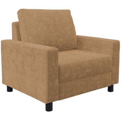 Kit 02 Poltronas Decorativa Para Sala De Estar E Recepção Malta L02 Bouclê Mostarda