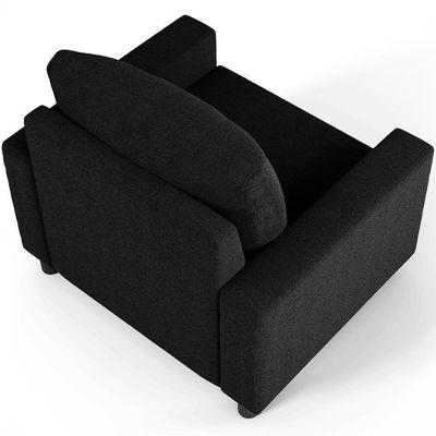 Kit 02 Poltronas Decorativa Para Sala De Estar E Recepção Malta L02 Bouclê Preto
