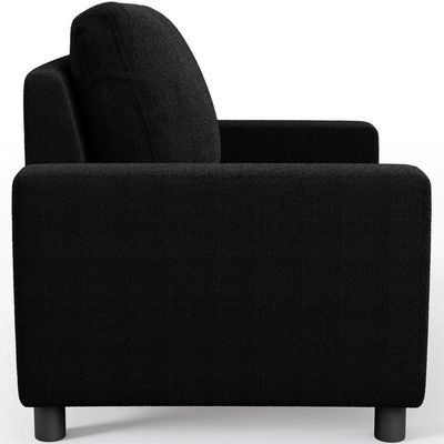 Kit 02 Poltronas Decorativa Para Sala De Estar E Recepção Malta L02 Bouclê Preto