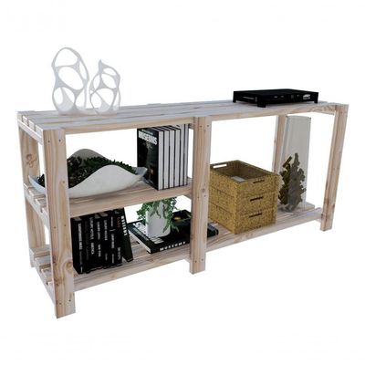 Conjunto Armário Moderno Organizar 80X110Cm Envio Imediato Para Objetos E Aparador Madeira Natural D