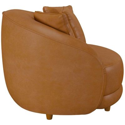 Kit 02 Poltronas Decorativa Sala De Estar Fixa Pés Madeira Witta M03 Couríssimo Whisky - Lyam Decor