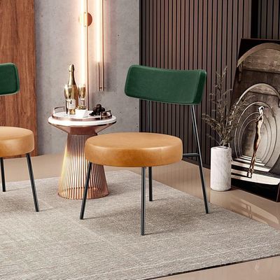 Kit 02 Poltronas Para Sala De Estar Londres L02 Facto Verde Musgo Couríssimo Whisky - Lyam Decorb