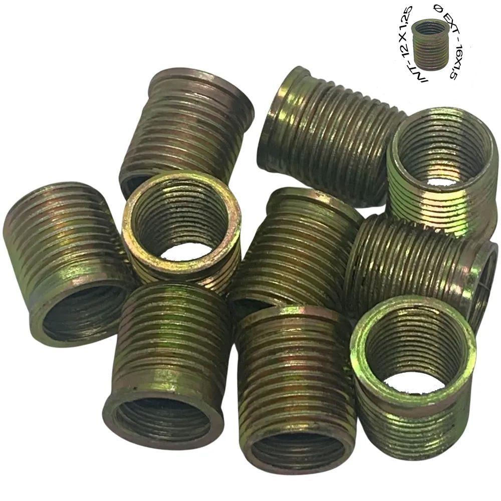 Rosca Postiça Bucha Roscada - M12x1,25 - M16x1,5 - 10 Peças
