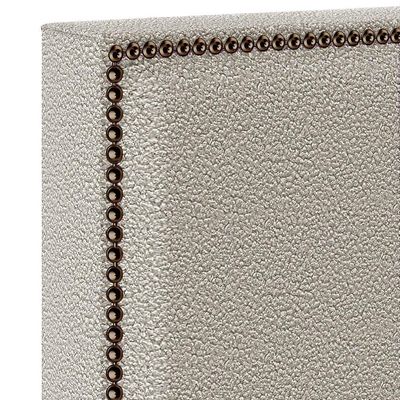 Cabeceira Box Casal King Com Tachas 195cm L02 Creme
