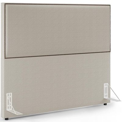 Cabeceira Box Casal King Com Tachas 195cm L02 Creme