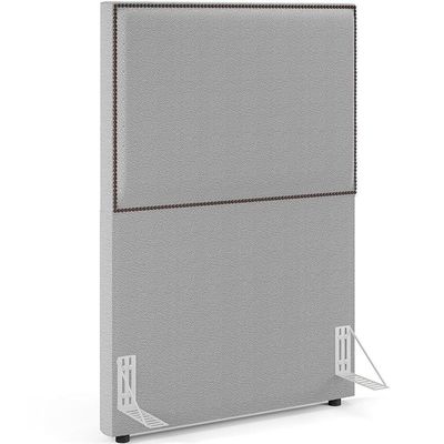 Cabeceira Box Solteiro Com Tachas 100cm L02 Cinza
