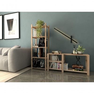 Kit Estante Reforçado Moderno Organizar 140X50Cm E Aparador Minimalista Novidade Organizar 100% Pin