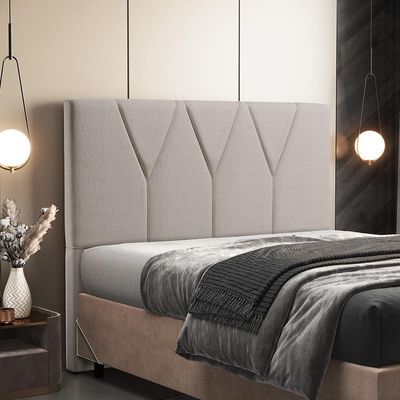 Cabeceira Cama Box Casal King 195 Cm Aurora W01 Linho Bege
