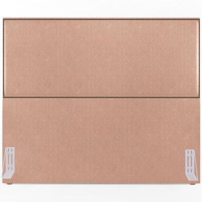 Cabeceira Box Casal King Com Tachas 195 Cm Linho Rosê