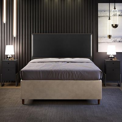 Cabeceira Cama Box Casal Com Tachas 140 Cm Couríssimo Preto