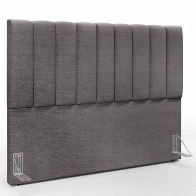 Cabeceira Cama Box Casal King 195 Cm Linho Cinza Escuro