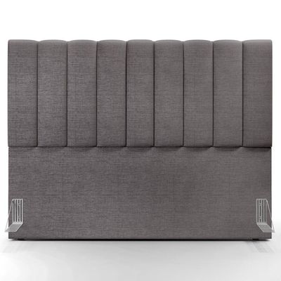 Cabeceira Cama Box Casal King 195 Cm Linho Cinza Escuro