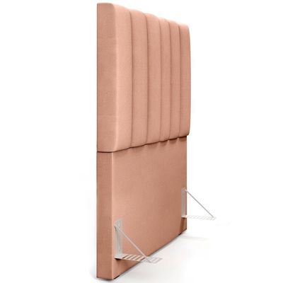 Kit Cabeceira Solteiro 100cm Com Calçadeira Baú Rosê