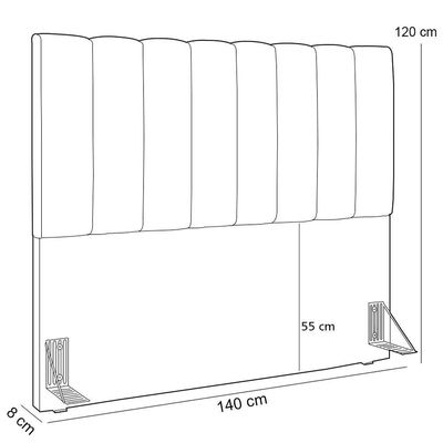 Kit Cabeceira Casal 140 Cm Com Calçadeira Recamier Baú Rosê