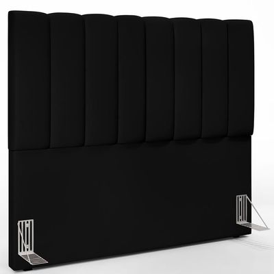 Kit Cabeceira Casal 140cm Com Calçadeira Recamier Baú Preto