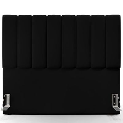Kit Cabeceira Casal 140cm C/Calçadeira Recamier Baú Preto
