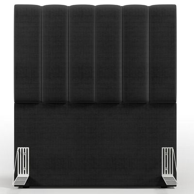 Cabeceira Cama Box Painel Solteiro 100 Cm Preto Metalizado