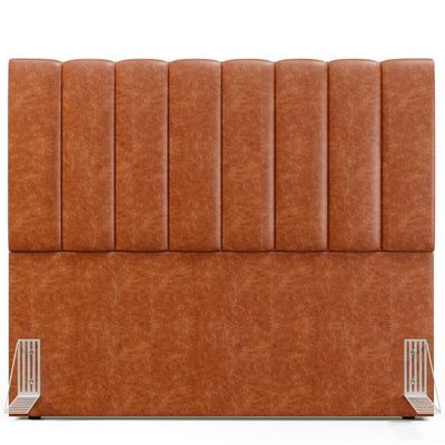 Kit Cabeceira Casal 140cm E Calçadeira Recamier Baú Camel