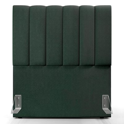 Kit Cabeceira Solteiro 100cm Com Calçadeira Baú Verde Musgo